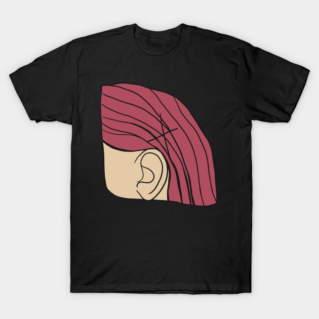 Girl hairpin pink hair T-Shirt by EmeraldWasp